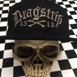 Dragstrip Kustom Gun Grey Thread 3d embroidery 13 N Bones Snap Back